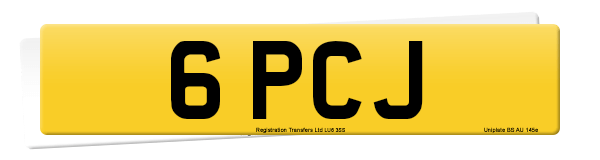 Registration number 6 PCJ